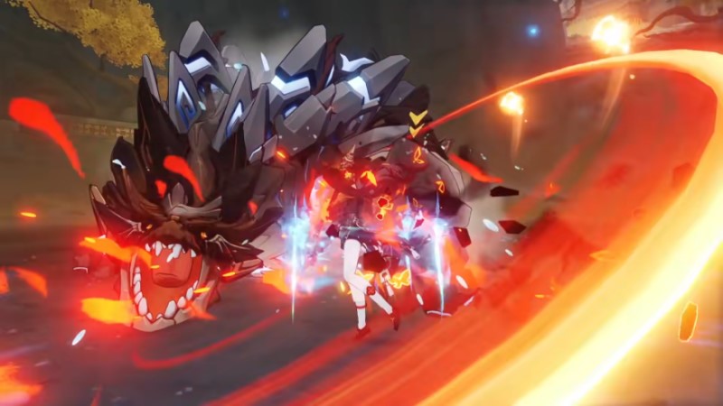 原神のゲームプレイのワンシーン_戦闘シーン