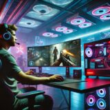 ゲーミングPCでゲームを遊ぶ男性のイメージ画像