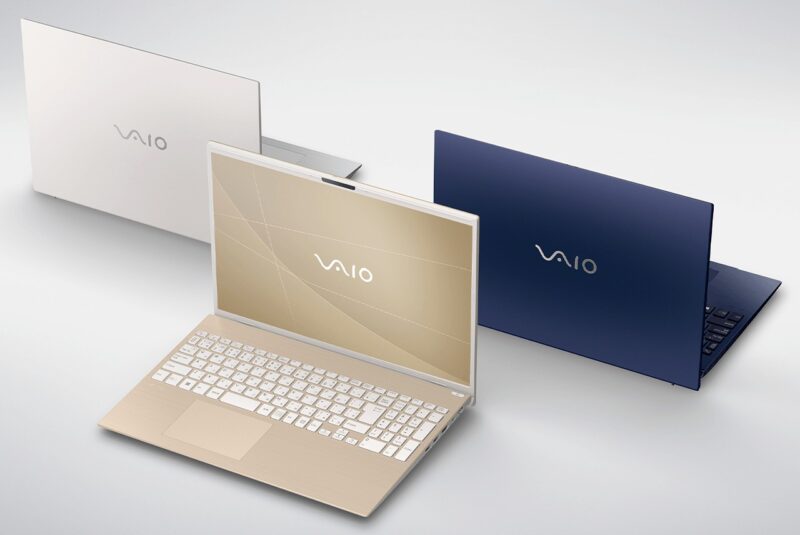 VAIO F16の本体の外観と3色のカラーバリエーション