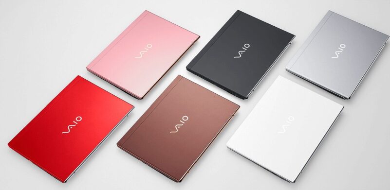 VAIO SX12の6色のカラーバリエーション