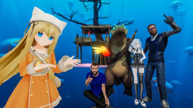 VRChatをプレイ中のワンシーン1