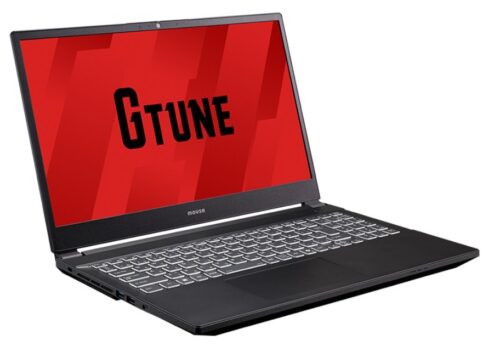マウスコンピューターのゲーミングノートPC「G TUNE P5-I7G60BK-C（ブラック）」の本体の外観