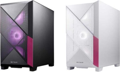 マウスコンピューターのNEXTGEAR_ブラックとホワイトの外観の並び