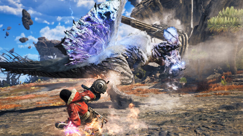 モンハンワイルズアセンダンスのゲームプレイのワンシーン6_ガーディアンアンジャナフとの戦闘シーン