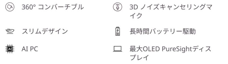 Lenovo Yoga 7i 2-in-1 Gen 10(14型 Intel)の特長