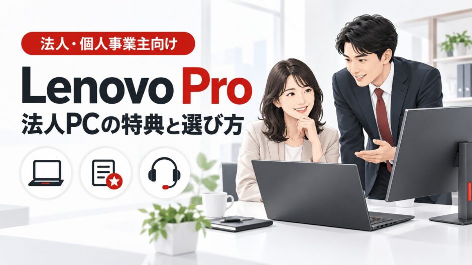 ★アイキャッチ_Lenovo Proの法人PCの特典と選び方
