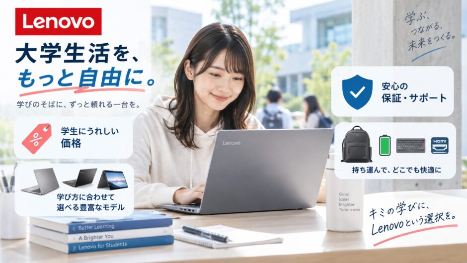 ★大学生のLenovoのノートパソコン選び