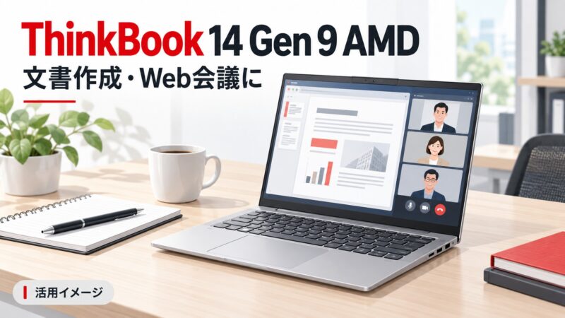 ★見出し15_ThinkBook 14 Gen 9 AMDと文書作成・Web会議