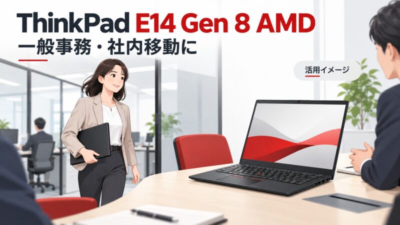 ★見出し16_ThinkPad E14 Gen 8 AMDと一般事務・社内移動