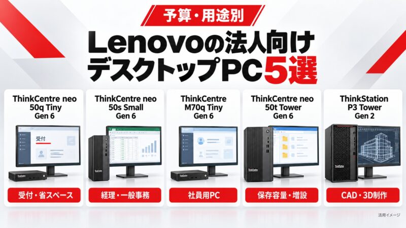 【予算用途別】Lenovoの法人向けお勧めデスクトップPCモデル5選