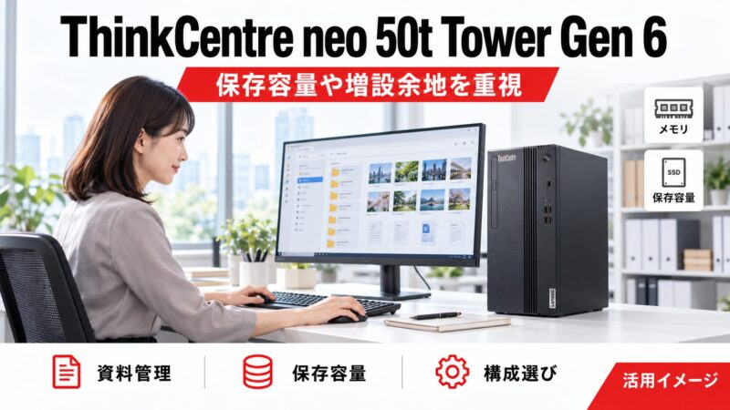 見出し5：ThinkCentre neo 50t Tower Gen 6