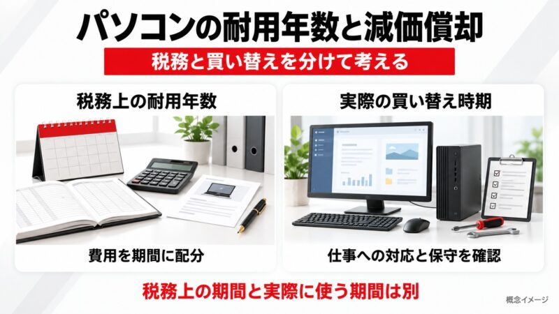 見出し7：パソコンの耐用年数と減価償却の考え方_1